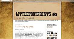 Desktop Screenshot of annieslittlefootprints.blogspot.com