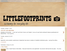 Tablet Screenshot of annieslittlefootprints.blogspot.com