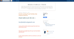 Desktop Screenshot of beerfamilytree.blogspot.com