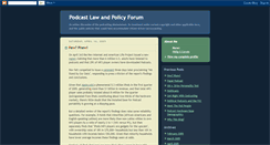 Desktop Screenshot of podcastlawandpolicyforum.blogspot.com