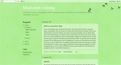 Desktop Screenshot of medvetenridning.blogspot.com