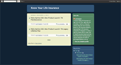Desktop Screenshot of knowyourlifeinsurance.blogspot.com