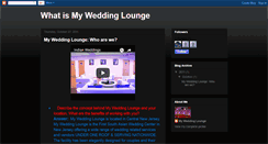 Desktop Screenshot of myweddinglounge.blogspot.com