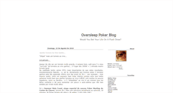 Desktop Screenshot of oversleeppoker.blogspot.com