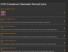 Tablet Screenshot of ccrlyrics.blogspot.com