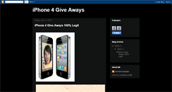 Desktop Screenshot of iphone4giveaways.blogspot.com