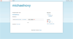 Desktop Screenshot of michaelnovy.blogspot.com