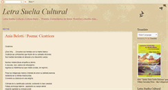 Desktop Screenshot of letrasueltacultural.blogspot.com