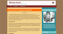 Desktop Screenshot of mondaysocial.blogspot.com