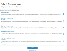 Tablet Screenshot of debutpreparations.blogspot.com