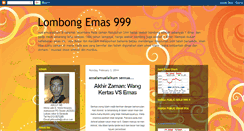 Desktop Screenshot of lombongemas999.blogspot.com