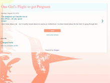 Tablet Screenshot of onegirlsplighttogetpregnant.blogspot.com