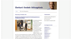 Desktop Screenshot of eberhard-dombek-stiftung.blogspot.com