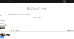 Desktop Screenshot of booboostrider.blogspot.com