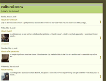 Tablet Screenshot of culturalsnow.blogspot.com