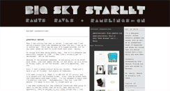 Desktop Screenshot of bigskystarlet.blogspot.com