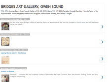 Tablet Screenshot of bridgesartowensound.blogspot.com