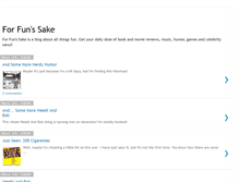 Tablet Screenshot of forfunssake.blogspot.com