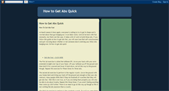 Desktop Screenshot of how-to-get-abs-quick.blogspot.com