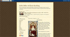 Desktop Screenshot of little-office-of-christ-the-king.blogspot.com