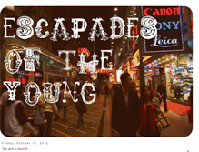 Tablet Screenshot of escapadesoftheyoung.blogspot.com