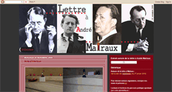 Desktop Screenshot of lettre-malraux.blogspot.com