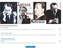 Tablet Screenshot of lettre-malraux.blogspot.com