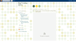 Desktop Screenshot of dogtrainingadvices.blogspot.com