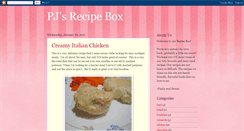 Desktop Screenshot of pjsrecipebox.blogspot.com