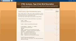 Desktop Screenshot of html-syntaxes.blogspot.com