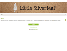 Tablet Screenshot of littlesilverleaf.blogspot.com