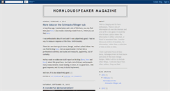 Desktop Screenshot of hornloudspeakermagazine.blogspot.com