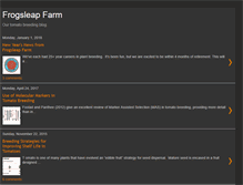 Tablet Screenshot of frogsleapfarm.blogspot.com