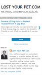 Mobile Screenshot of lostyourpet.blogspot.com