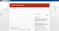 Desktop Screenshot of finalprojectidea.blogspot.com