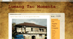 Desktop Screenshot of lumang-tao-moments.blogspot.com