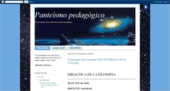 Desktop Screenshot of panteismopedagogico.blogspot.com