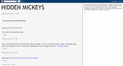 Desktop Screenshot of hiddenmickeys.blogspot.com