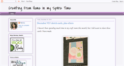 Desktop Screenshot of creatingfromhomeinmysparetime.blogspot.com