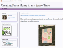 Tablet Screenshot of creatingfromhomeinmysparetime.blogspot.com