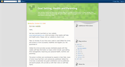 Desktop Screenshot of goalsettinghealthparenting.blogspot.com
