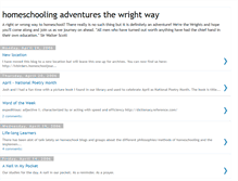 Tablet Screenshot of homeschoolingadventuresthewrightway.blogspot.com