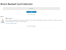 Tablet Screenshot of basballcardcollection.blogspot.com