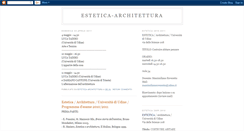 Desktop Screenshot of estetica-architettura.blogspot.com