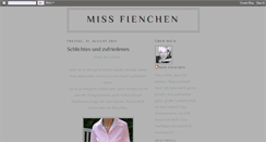Desktop Screenshot of missfienchen.blogspot.com