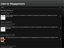 Tablet Screenshot of jobsforsingaporeans.blogspot.com