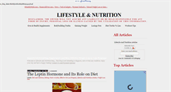 Desktop Screenshot of lifestyleandnutrition.blogspot.com