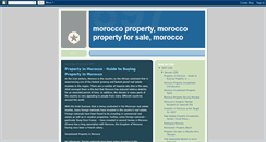 Desktop Screenshot of moroccoproperty.blogspot.com