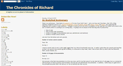 Desktop Screenshot of chronicles-of-richard.blogspot.com