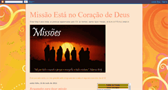 Desktop Screenshot of missaoestanocoracaodedeus.blogspot.com